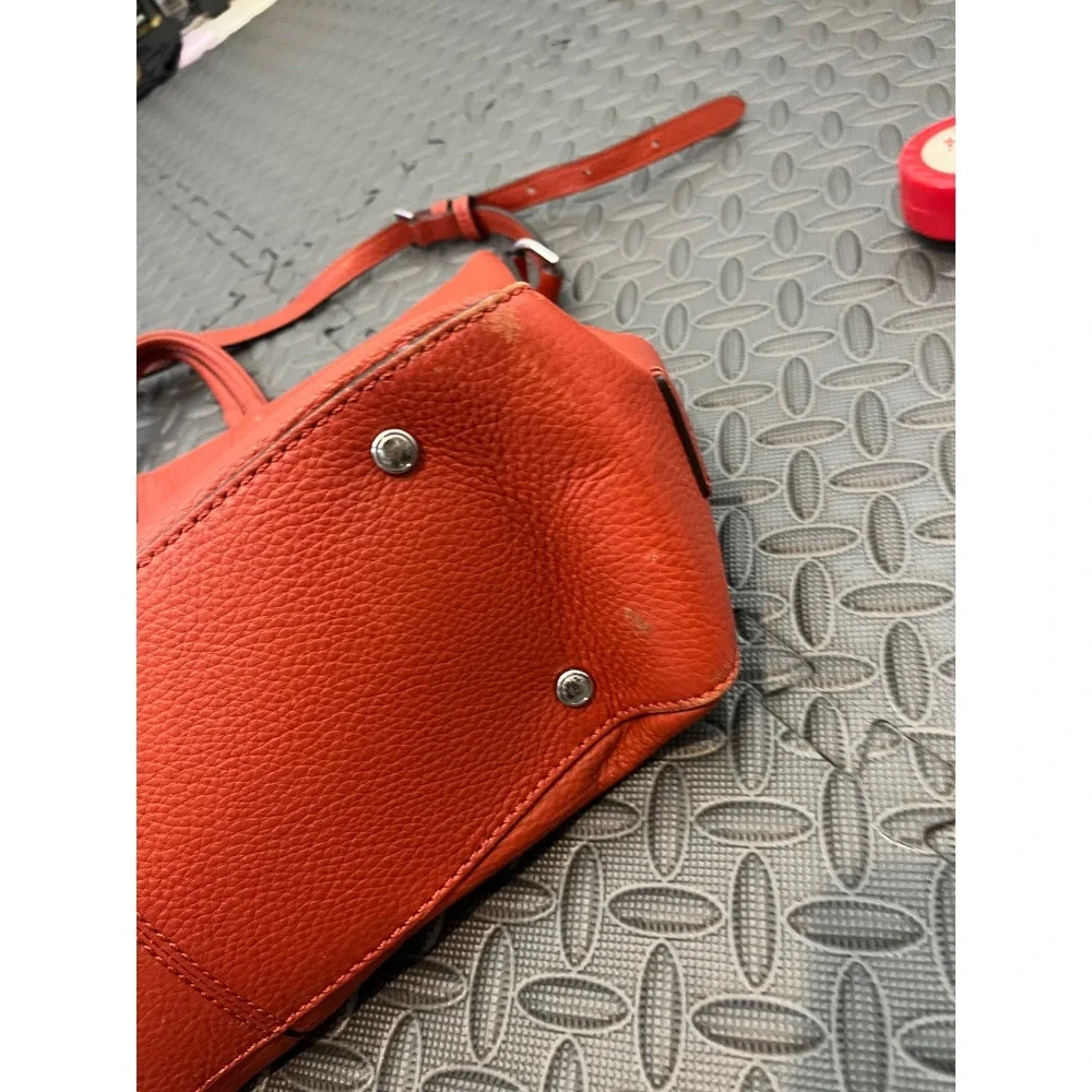 Tumi Tote Convertible Satchel 2 Way‎ Hand Leather Shoulder Bag Burnt Orange